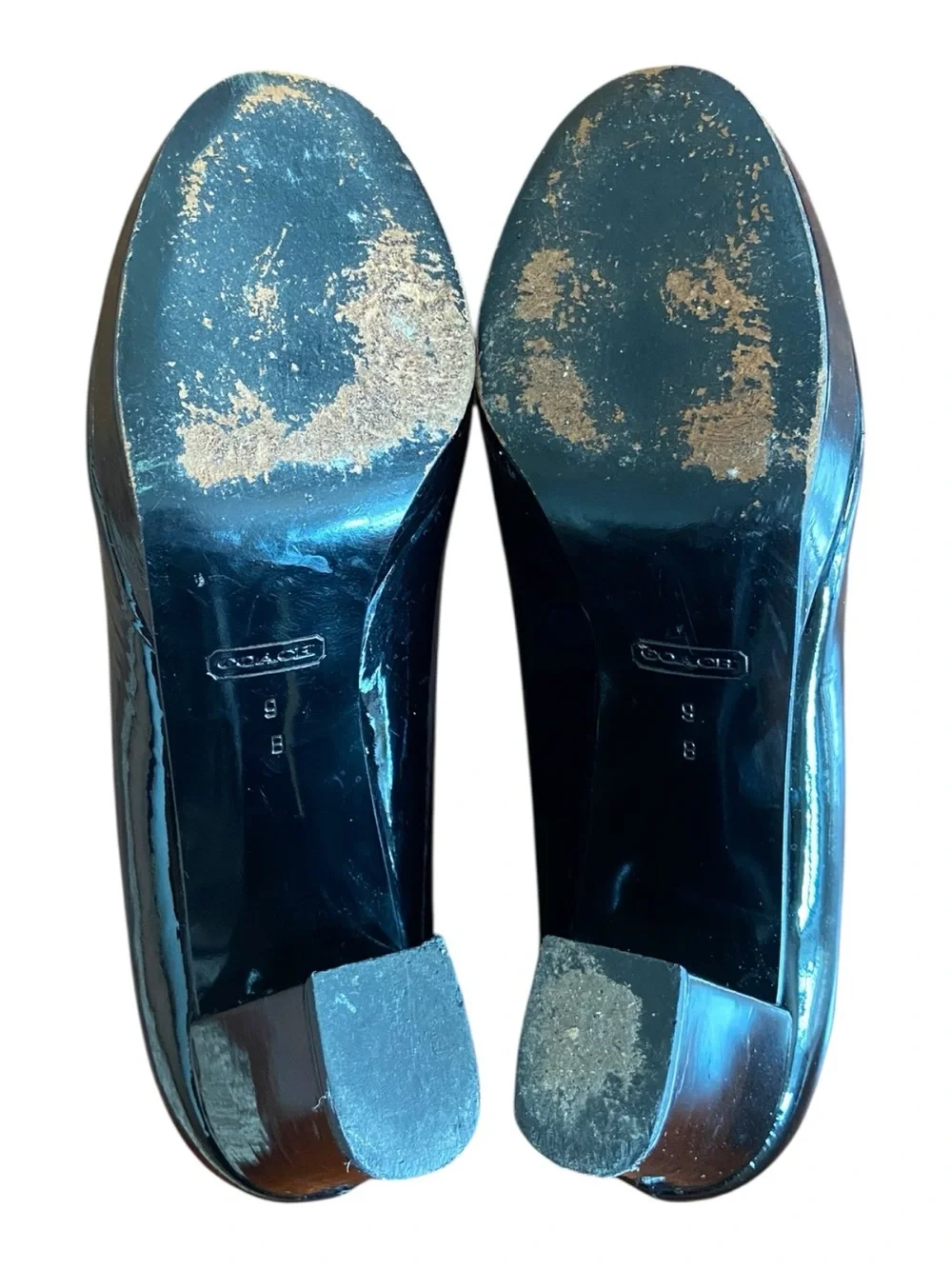 Coach black vinyl chunky heels / pumps - Picture 7 of 7